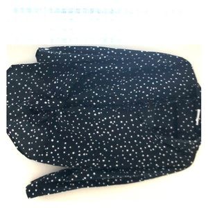 Silk star tie at front top